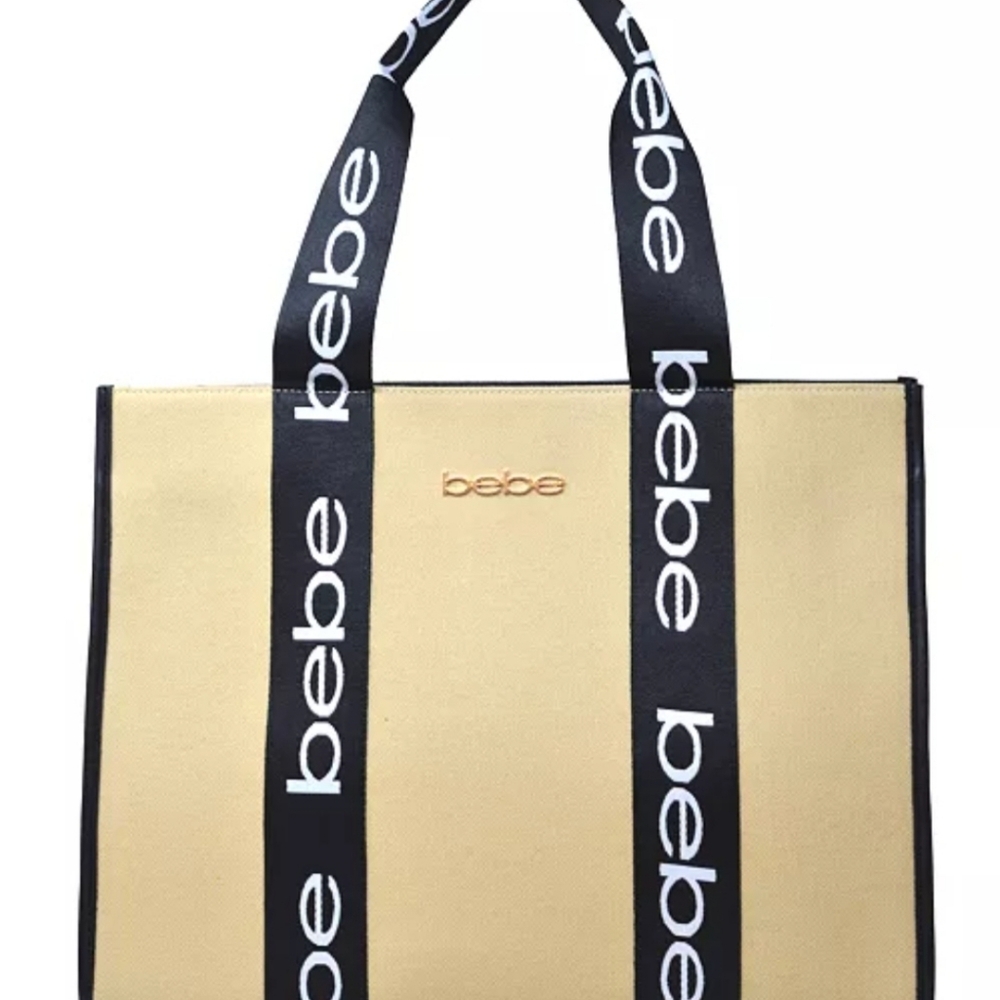 BeBe Hana Canvas Tote Bag NWT